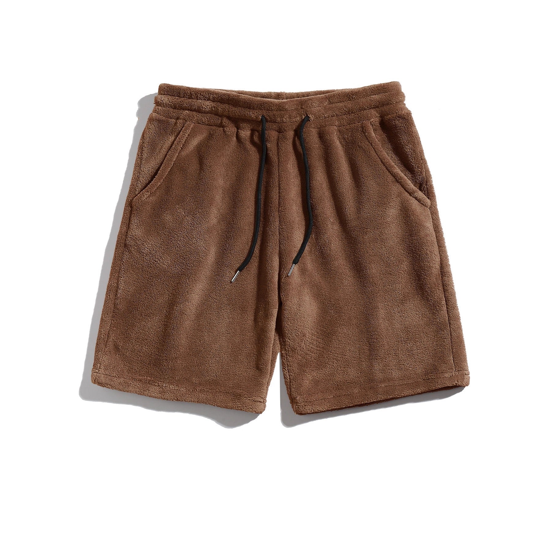 Herren Kuscheliges Hoodie-Shorts-Set
