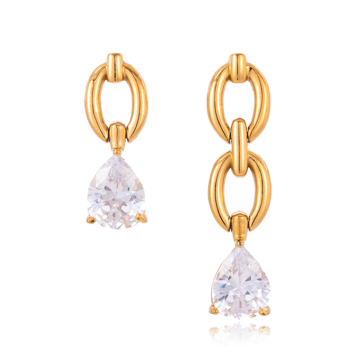 Damen Ohrhänger mit elegantem Tropfen-Design und hypoallergenem Edelstahl Shop Nory
