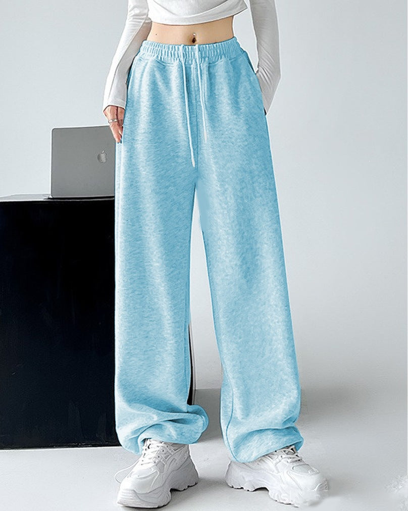 Damen nan extraweite Palazzo-Sweathose mit hohem Komfortbund, seitlichen Eingrifftaschen, Schlitz am Saum und Kordelzug Shop Nory