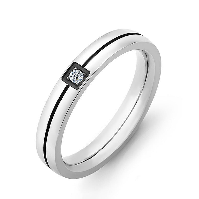 Damen eleganter Edelstahlring mit funkelndem Zirkonia-Shop Nory