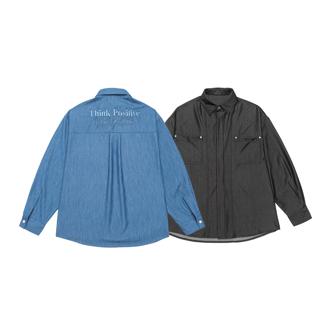 Herren Overshirt aus schwerer Twill‑Qualität mit verdeckter Knopfleiste und Brusttaschen Shop Nory