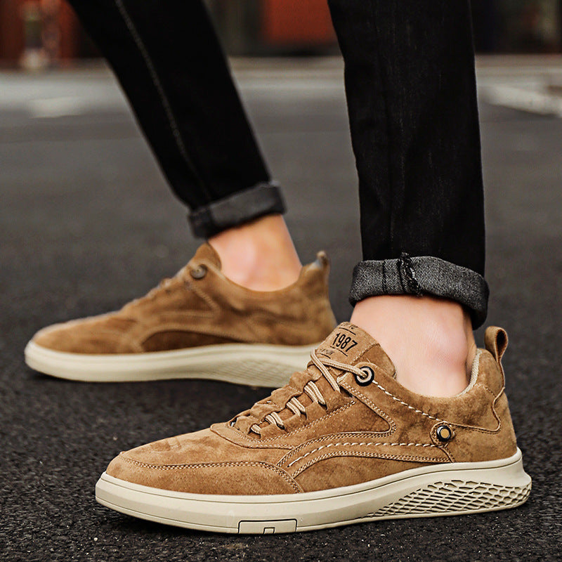 Herren Sneakers mit weichem Wildleder und atmungsaktiven Einsätzen Shopnory