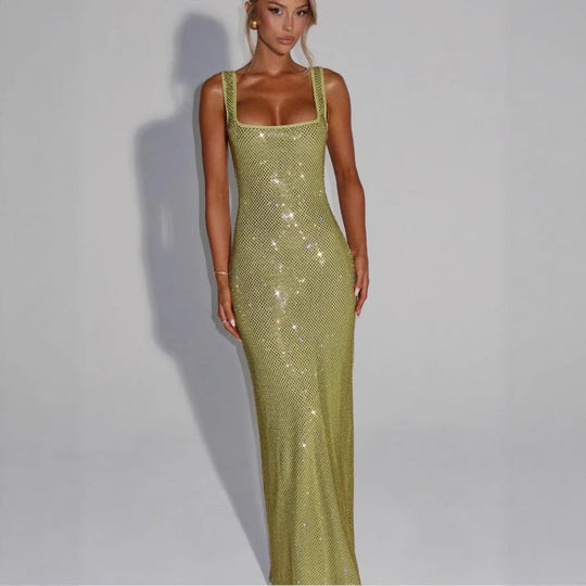 Damen Glamouröses Pailletten-Abendkleid mit figurbetontem Schnitt
