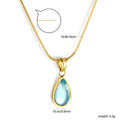 Damen Halskette mit tropfenförmigem Anhänger aus hochwertigem Edelstahl Shop Nory