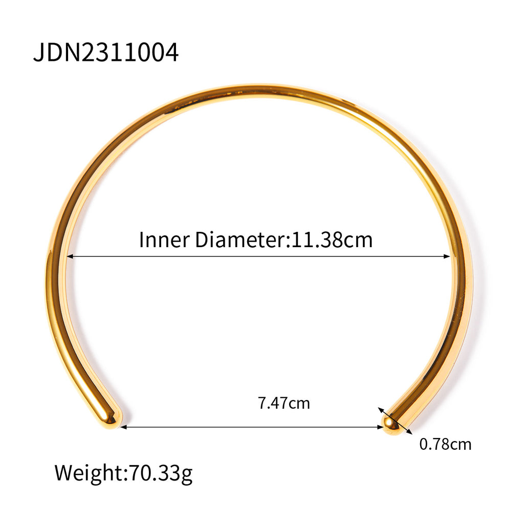 Damen Offenes Armreif mit elegantem minimalistischen Design aus hypoallergenem Edelstahl Shop Nory