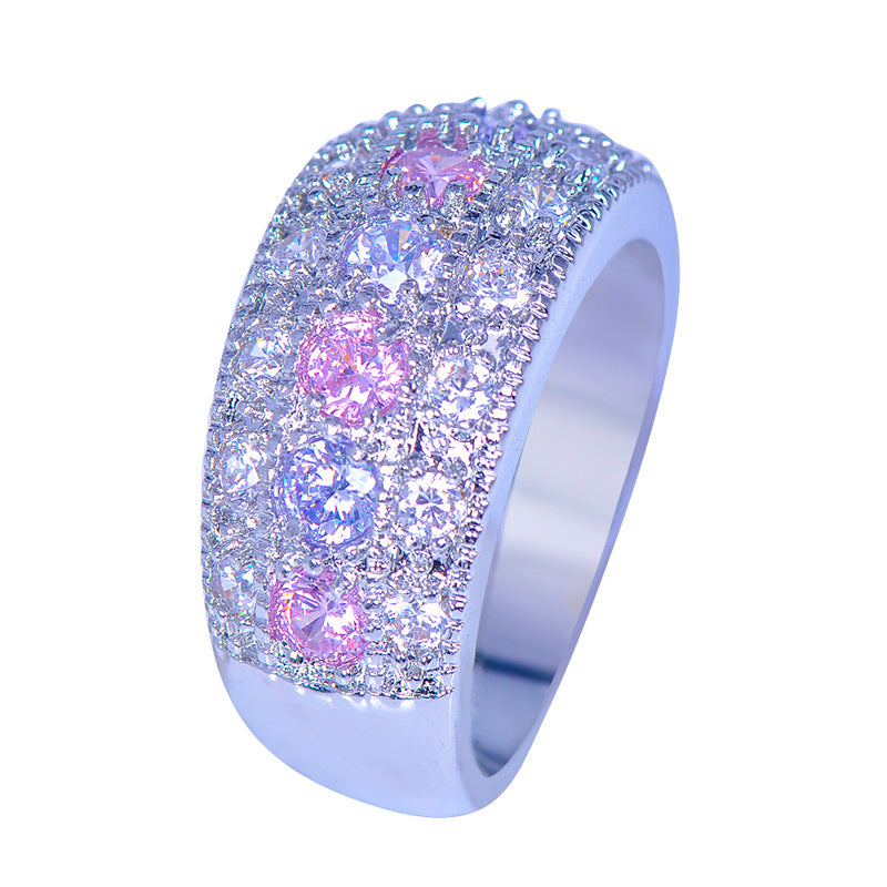Damen Schmuckring mit funkelnden Zirkonia und pastellfarbenen Steinen Shop Nory