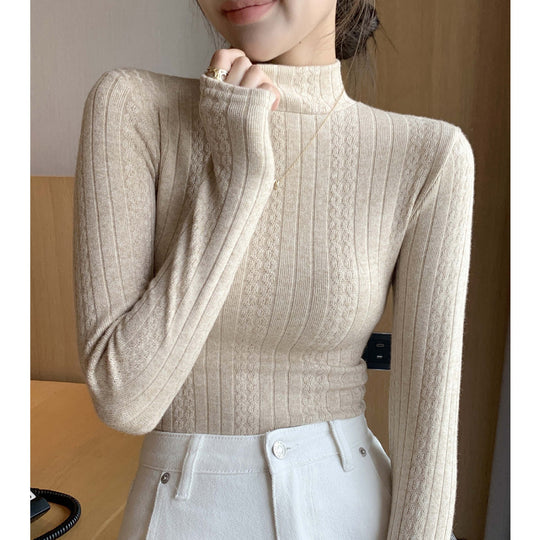 Damen Langarm-Rollkragenpullover Shop Nory
