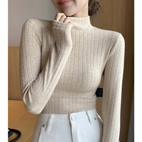 Damen Langarm-Rollkragenpullover Shop Nory