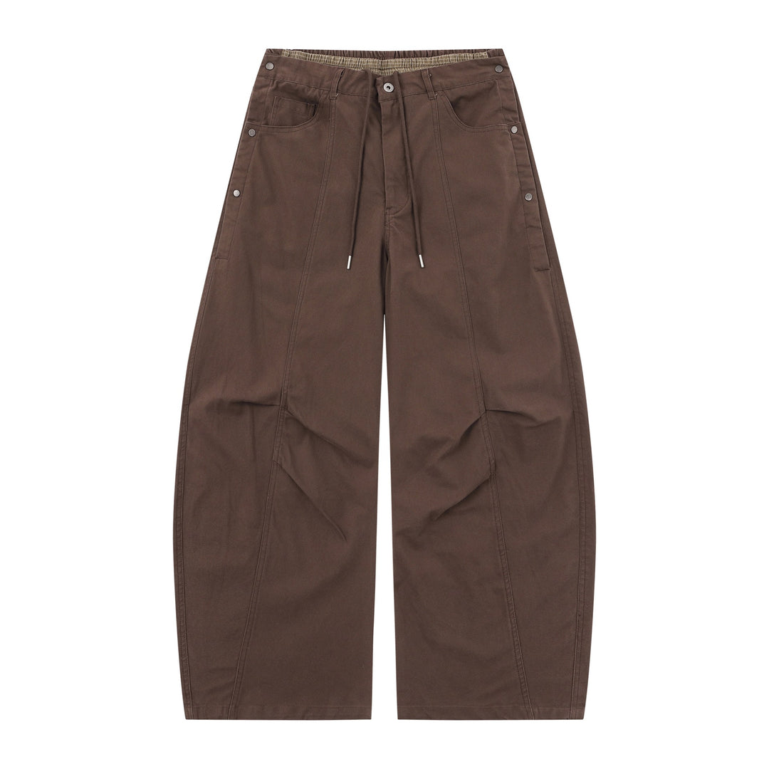 Damen Weite Culotte-Hose mit elastischem Tunnelzugbund und Cargo-Details Shop Nory