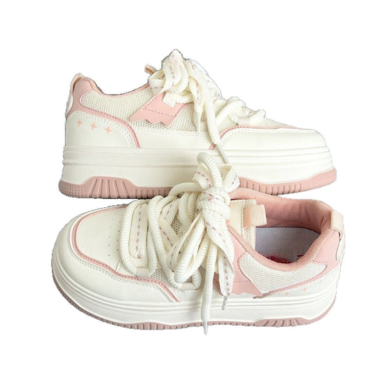Damen Sportliche Sneaker mit dicker Sohle Shopnory