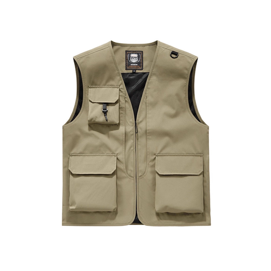 Herren Sichtbare Multifunktionale Utility-Weste mit Mesh‑Futter, Mehrfachtaschen und D‑Ring Shop Nory