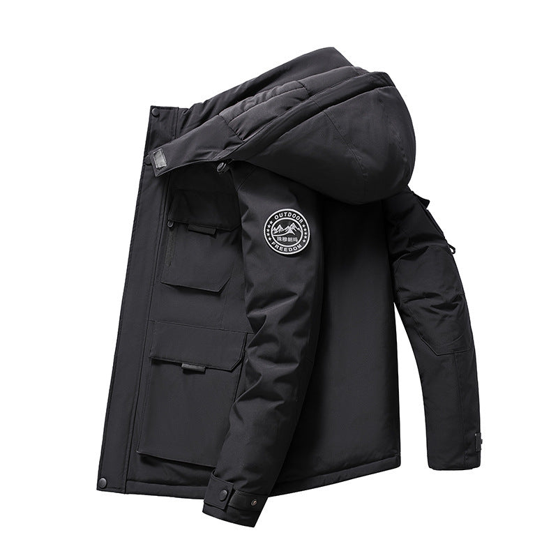 Herren Isolierter Field-Parka mit Kapuze, Mehrfach-Utility-Taschen und winddichter Shell Shop Nory