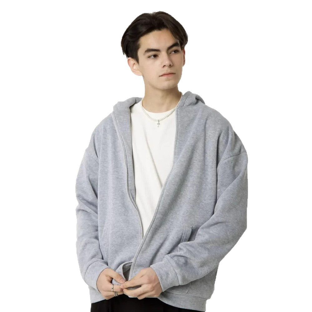 Herren nan minimalistischer Zip-Hoodie mit cleanem Oversize-Schnitt und weichem French-Terry-Futter Shop Nory