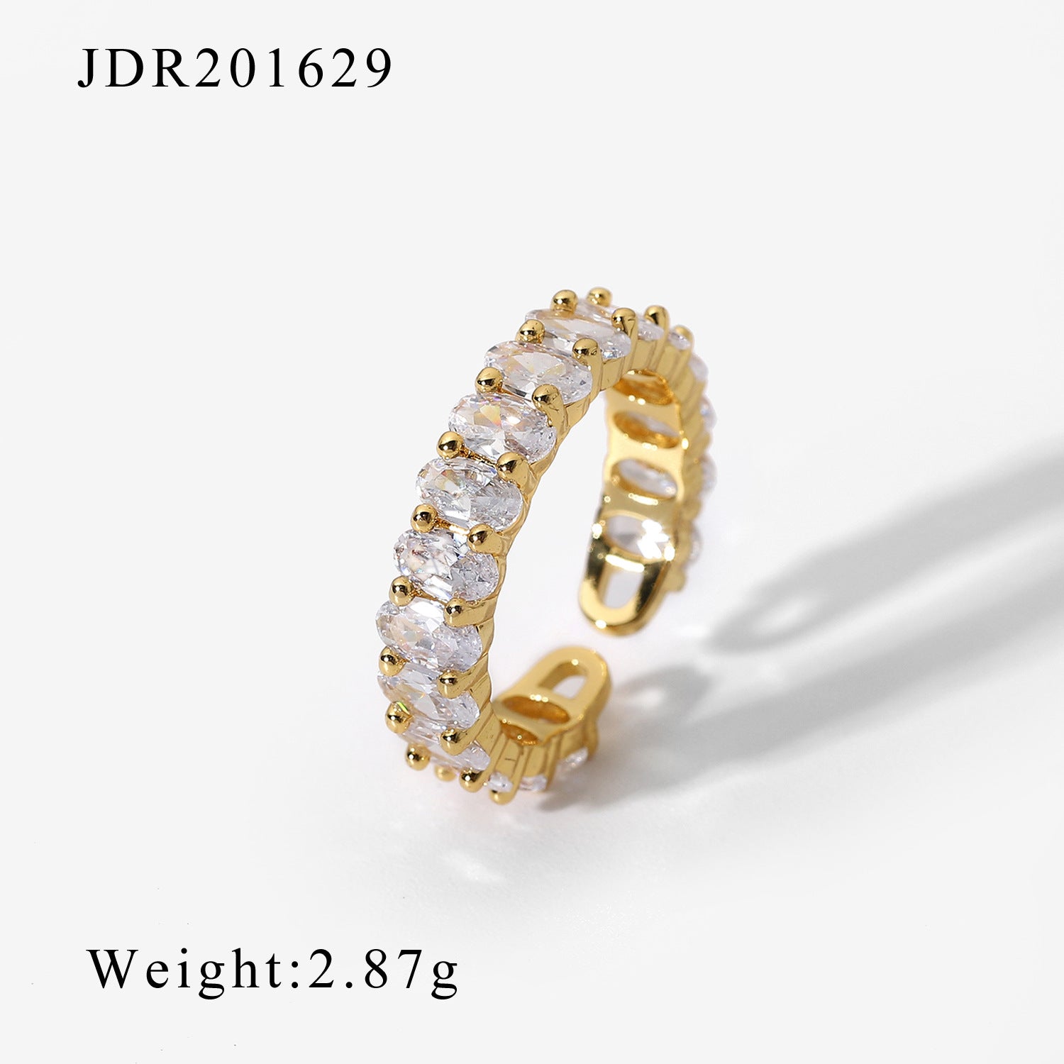 Damen Offener Ring mit funkelndem Zirkonia und elegantem Design Shop Nory
