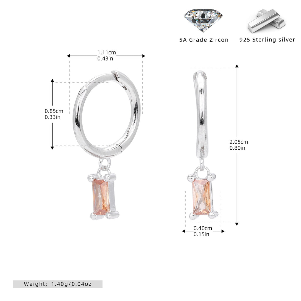 Damen Ohrhänger mit verführerischem Zirkonanhänger aus hochwertigem 925 Sterling Silber Shop Nory