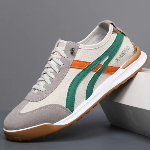 Herren Retro-leichte Low-Top Sneaker mit Canvas-Obermaterial und Wildleder-Overlays Shop Nory
