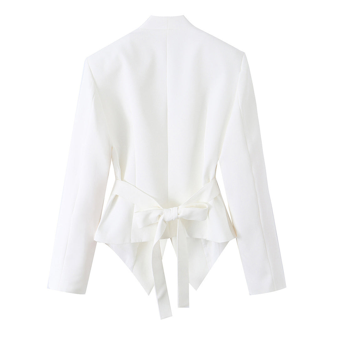 Damen nan taillierter Blazer mit asymmetrischem Saum und Wickeldetail Shop Nory
