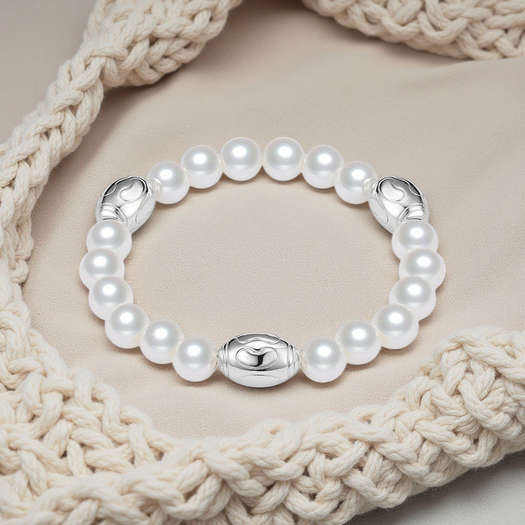 Damen Perlarmband mit hochwertigem Silberverschluss Shop Nory