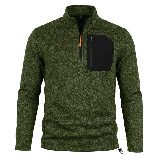 Herren Outdoor-Fleecepullover mit Halbzip und Brusttasche Shop Nory