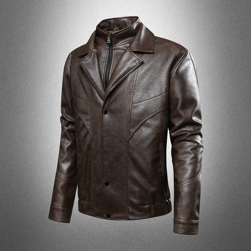 Herren Elegante und Hochwertige Kunstlederjacke Shop Nory