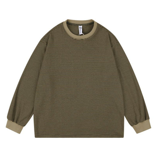 Unisex Weites gestreiftes Longsleeve im Oversize-Schnitt mit Rippbündchen Shop Nory