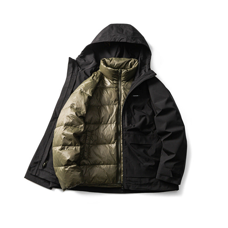 Herren Funktionelle Outdoor-Softshelljacke mit Kapuze und Mehrfachtaschen Shop Nory