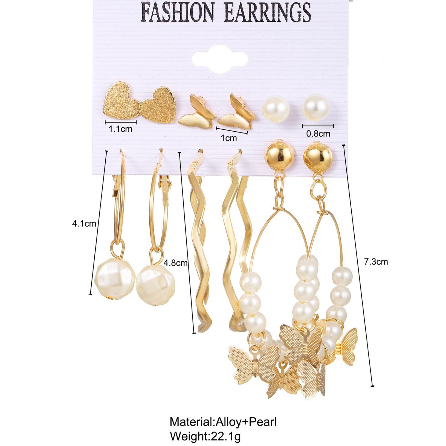 Damen Ohrstecker Set mit vielseitigen Designs und funkelnden Elementen Shop Nory
