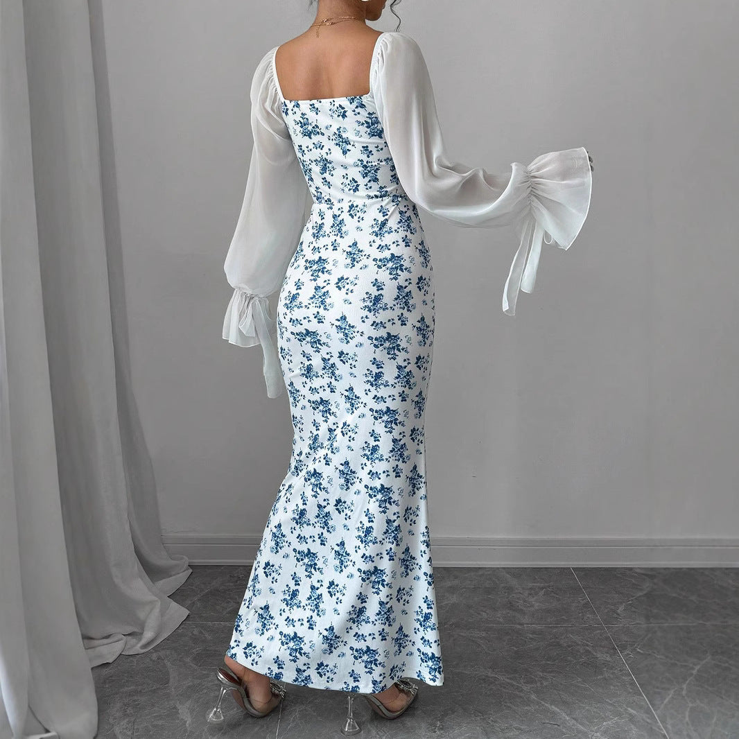 Damen Figurbetontes Maxikleid mit herzförmigem Ausschnitt und geraffter Brust Shop Nory