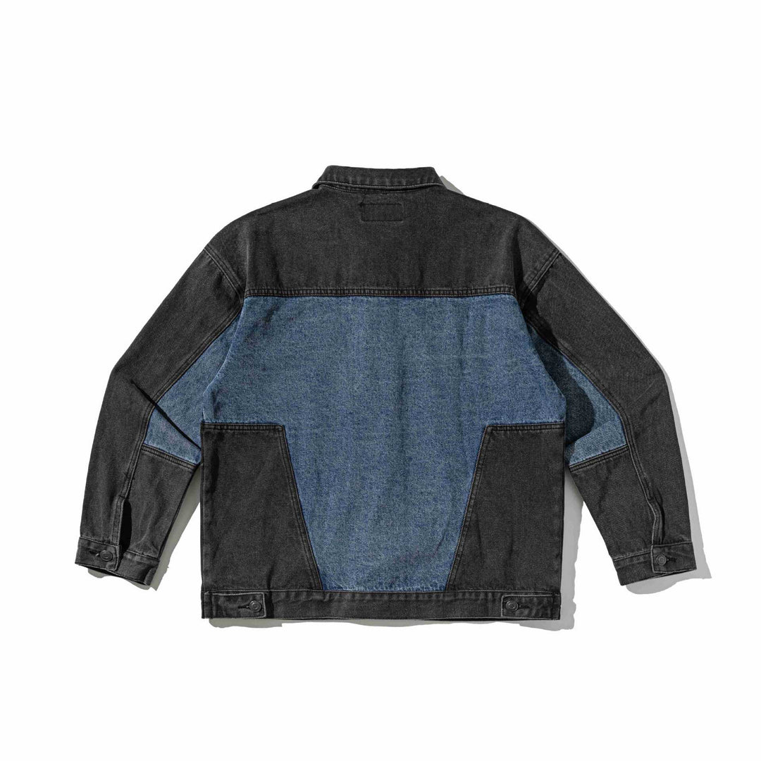 Unisex Denim-Workwear-Overshirt im kastigen Schnitt mit kontrastierten Brusttaschen Shop Nory