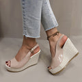 Damen Wedge-Pantoletten mit dekorativem Riemendesign und komfortabler Sohle