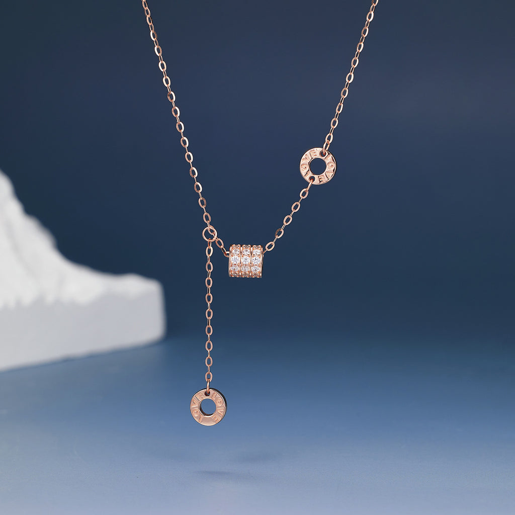Damen Halskette mit verspieltem Design und funkelnden Zirkonia Shop Nory