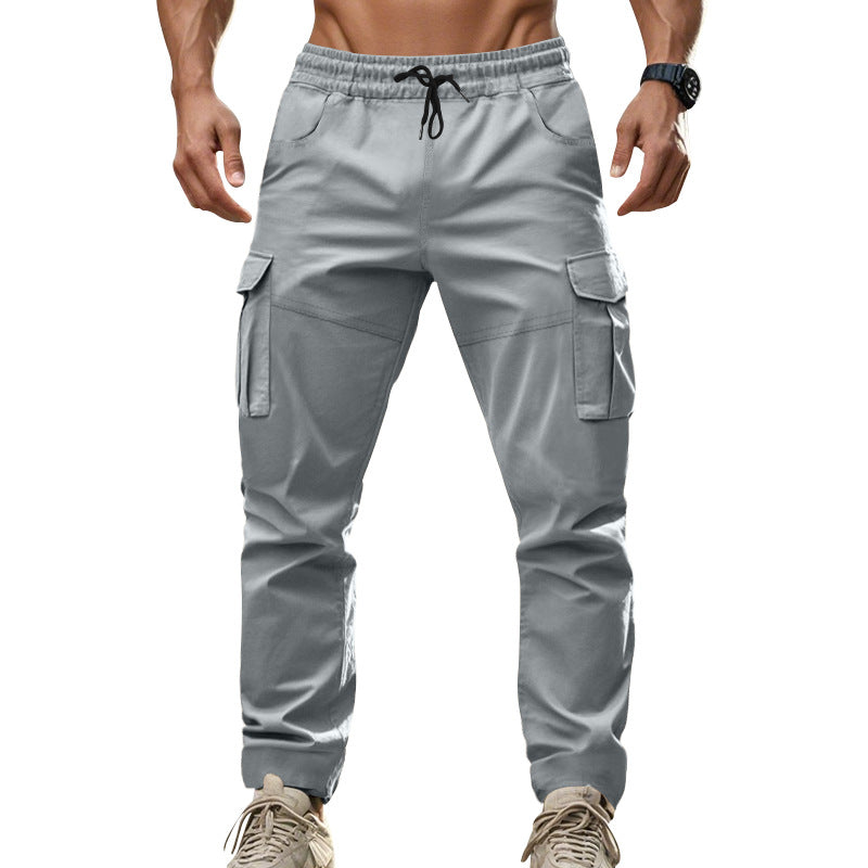Herren Cargo-Hose mit funktionalen Seitentaschen und elastischem Bund