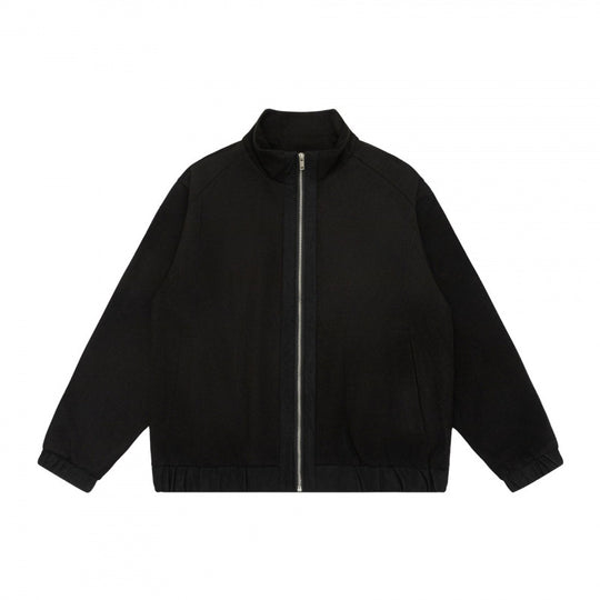 Unisex Kurz geschnittene Teddy‑Fleece‑Überjacke mit Stehkragen, durchgehendem Reißverschluss und elastischem Saum Shop Nory