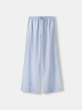 Damen Weite Sommerhose mit komfortablem Gummibund und Streifenmuster