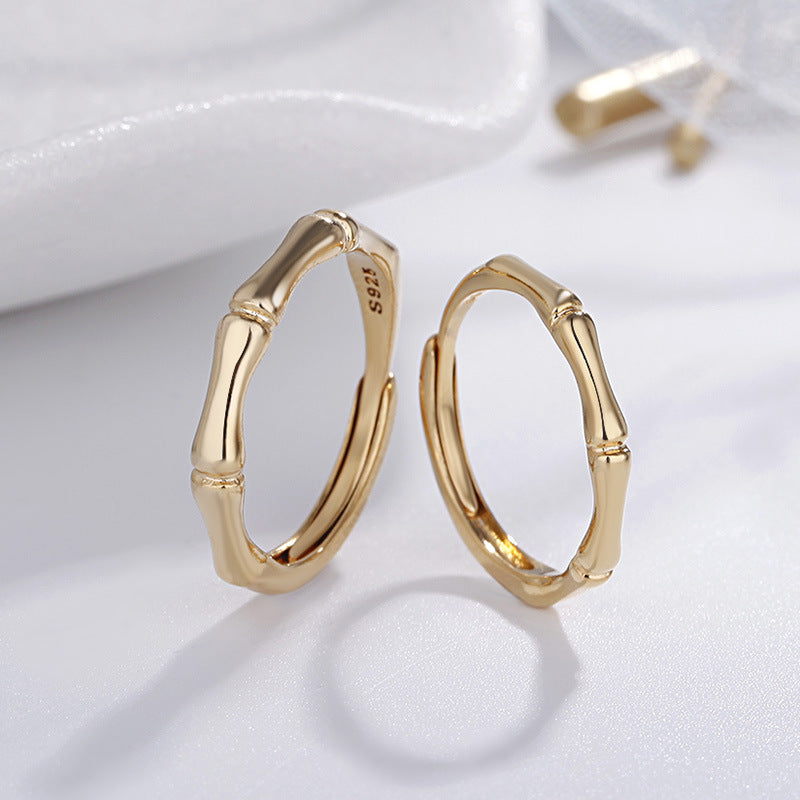 Damen eleganter Bandring mit einzigartigem Bambusdesign Shop Nory