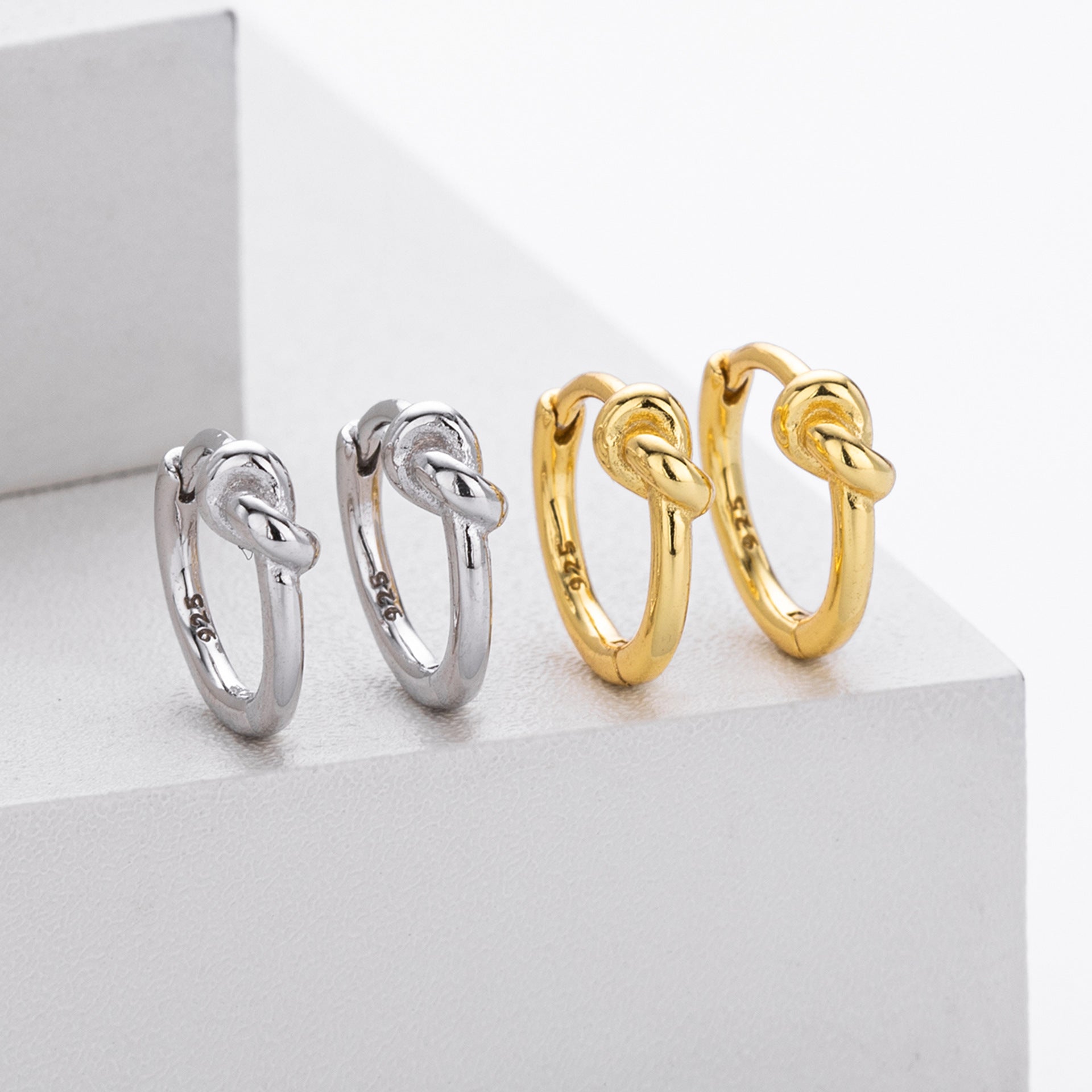 Damen Creolen mit elegantem Knotendesign Shop Nory