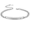 Damen Elegantes Kettenarmband mit personalisierbarem Anhänger Shop Nory