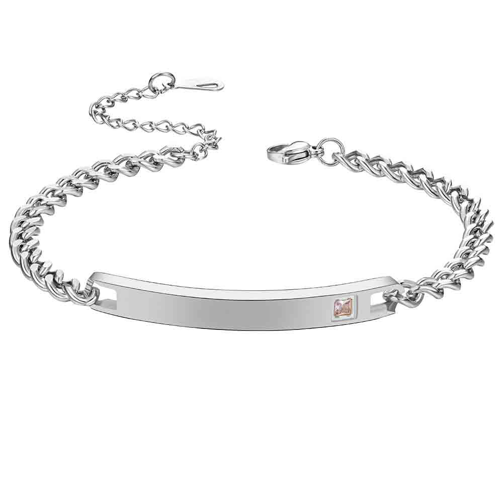 Damen Elegantes Kettenarmband mit personalisierbarem Anhänger Shop Nory