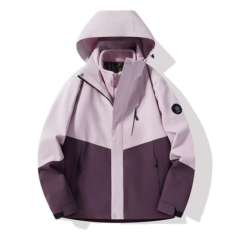 Herren dreilagige atmungsaktive Softshell-Trekkingjacke mit integriertem Fleecekragen und verstellbarer Kapuze Shop Nory