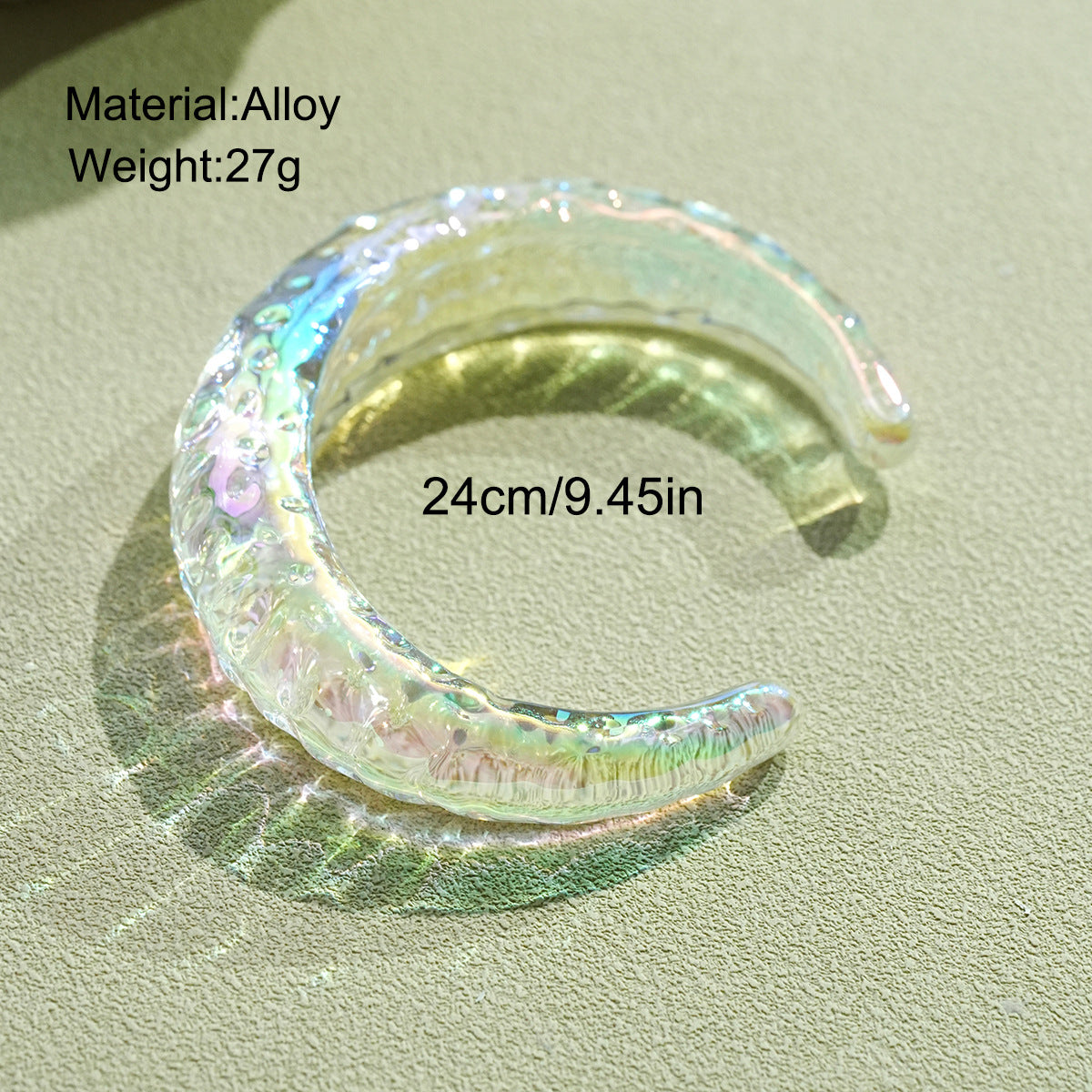 Damen eleganter und flexibler Armreif aus transparentem Material Shop Nory