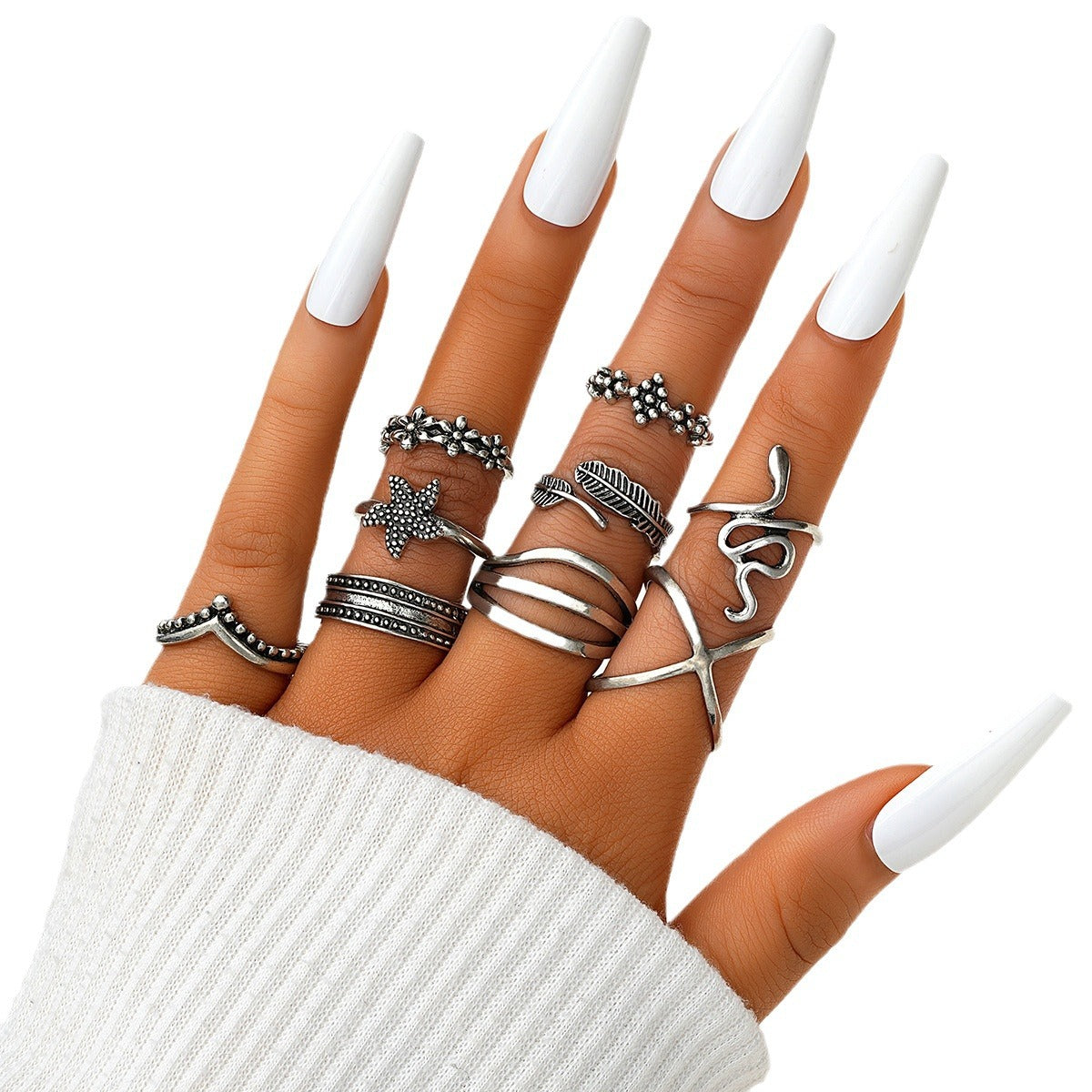 Damen Ring-Set mit vielfältigen Designs und edlen Details Shop Nory