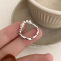 Damen Warenring mit Perlen und strukturiertem Design Shop Nory