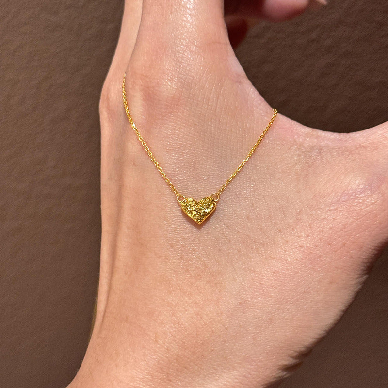 Damen zarte Herz-Halskette aus Gold Shop Nory