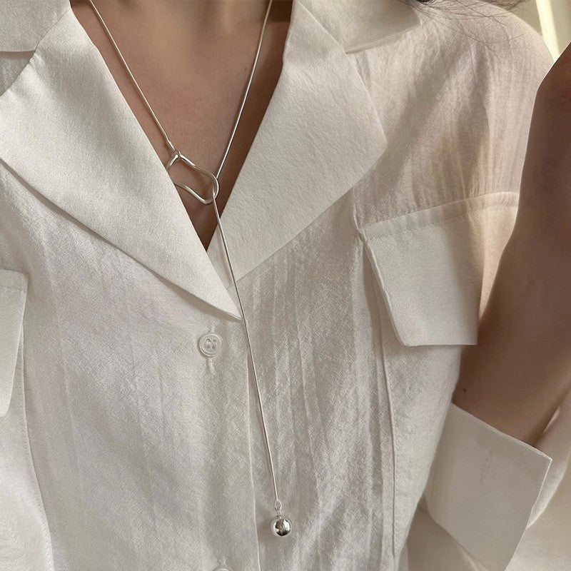 Damen elegante und minimalistische Kette mit Karabinerverschluss Shop Nory