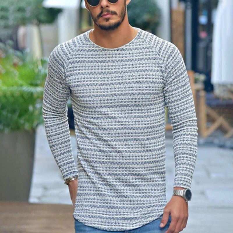 Herren strukturierter Feinstrick-Pullover mit Rundhalsausschnitt Shop Nory