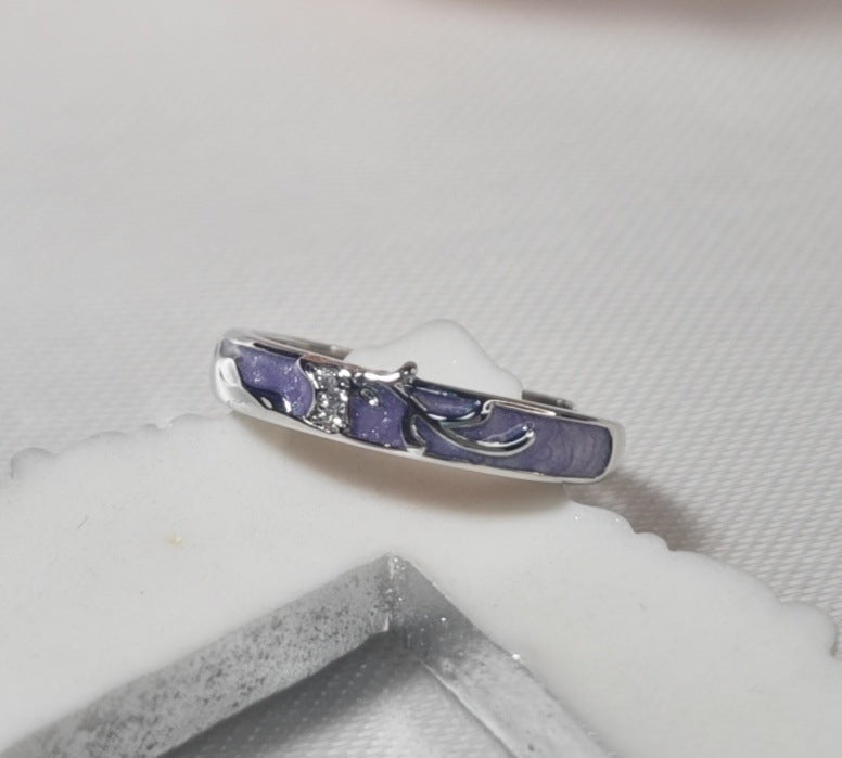 Damen Ring mit kunstvollem Design und elegantem blauen Akzent Shop Nory
