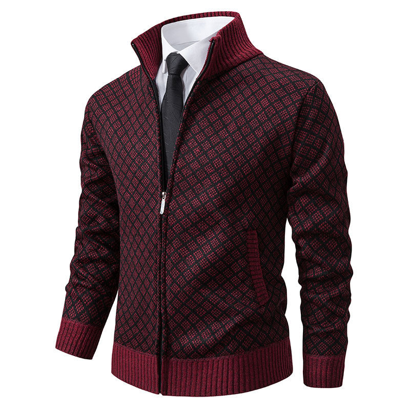 Herren stilvolle Strickjacke mit hochwertigem Zipper ShopNory