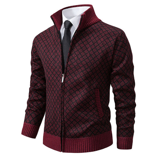 Herren stilvolle Strickjacke mit hochwertigem Zipper ShopNory