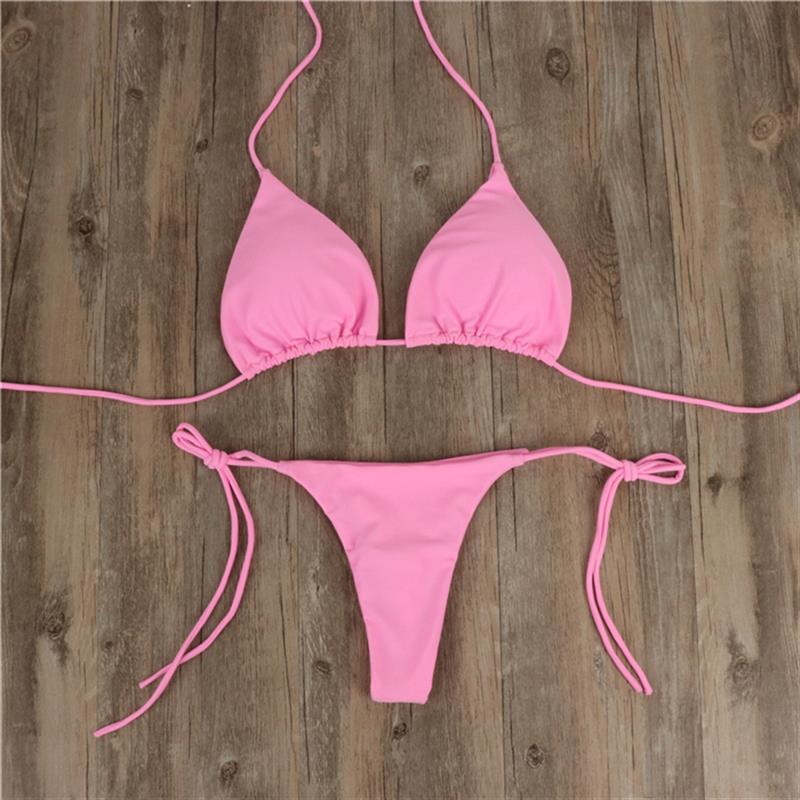 Damen Bikini-Set mit verstellbaren Trägern und minimalistischem Design