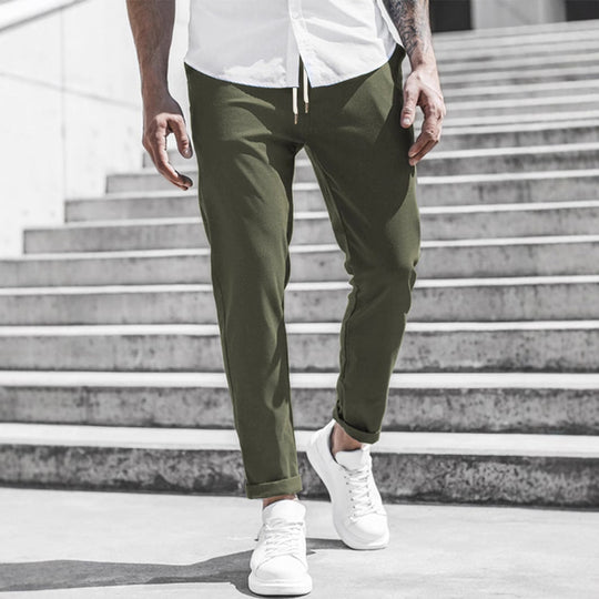 Herren Freizeithose mit Kordelzug und Seitentaschen